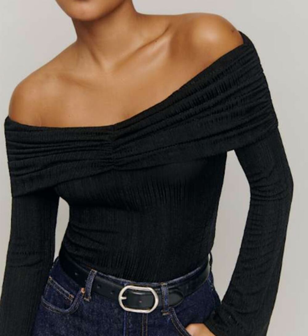 Reformation Amabel Knit Top Black Fitted Sleeveless Minimalist S NWT